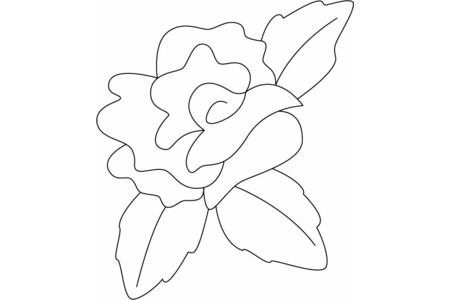 Coloriage Rose 03 – 10doigts.fr